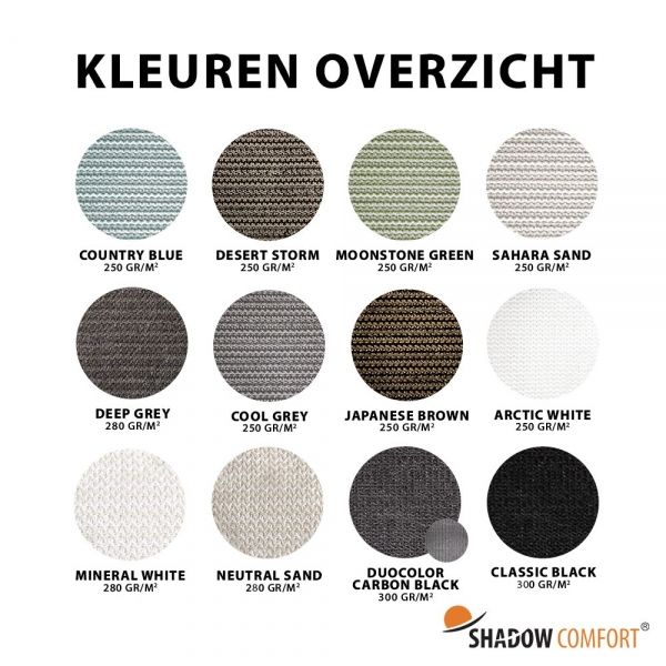 Samples schaduwdoek