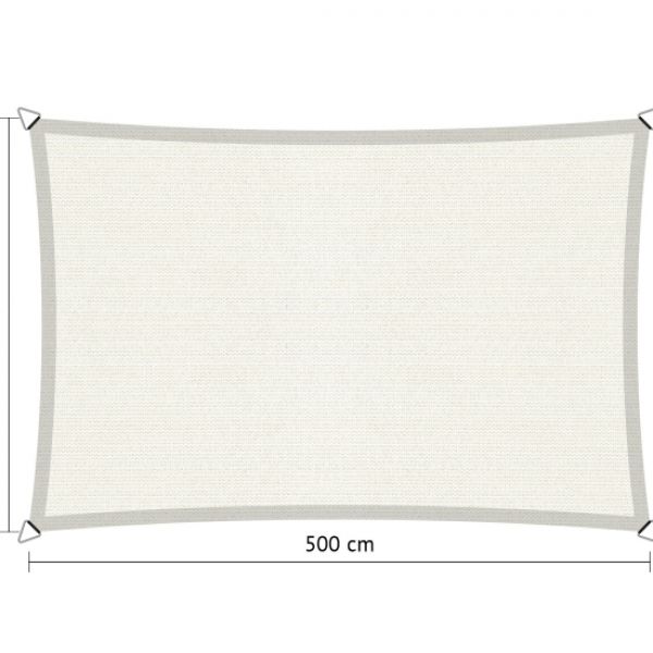 Schaduwdoek Arctic White rechthoek 400x500